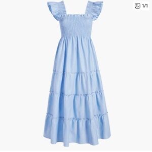 Hill House Light Blue Ruffle Dress